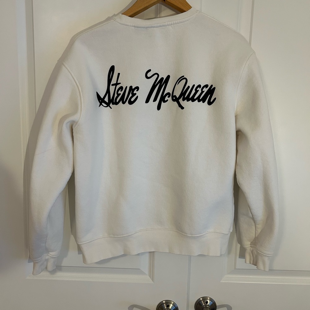 Zara X Steve McQueen white sweatshirt "2" logo size Medium